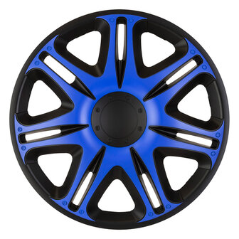 4-Delige J-Tec Wieldoppenset Nascar 14-inch zwart/blauw