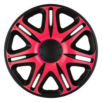 4-Delige J-Tec Wieldoppenset Nascar 14-inch zwart/roze