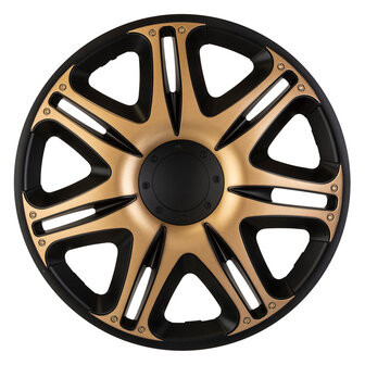 4-Delige J-Tec Wieldoppenset Nascar 14-inch zwart/goud