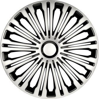 4-Delige Wieldoppenset Volante 13-inch zilver/zwart