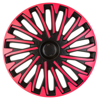 4-Delige Wieldoppenset Soho 13-inch zwart/roze