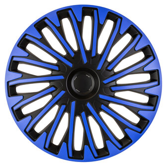 4-Delige Wieldoppenset Soho 14-inch zwart/blauw