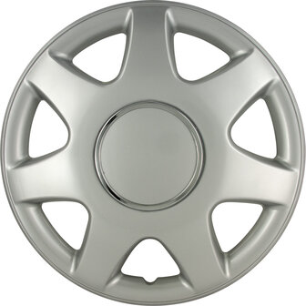 4-Delige Wieldoppenset Florida 14-inch zilver