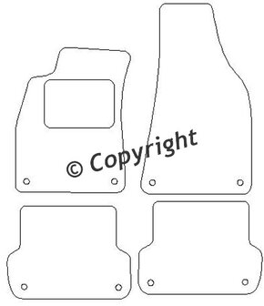 Audi 80 1992-1995 Automatten velours