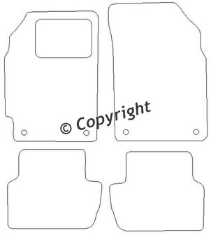 Chevrolet Matiz I &#039;98-&#039;01 Automatten naaldvilt