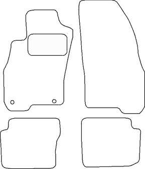 Fiat Panda II &#039;03&gt;)  Automatten naaldvilt