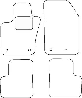 Fiat 500 &#039;07-&#039;13  Automatten velours