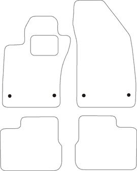 Fiat Qubo &#039;08&gt;)  Automatten velours