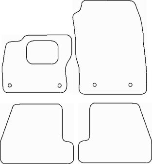 Ford Fiesta &#039;08-&#039;11) Automatten naaldvilt