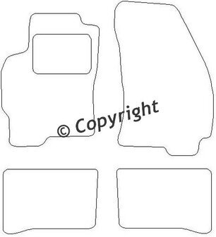 Ford Ka &#039;08-&#039;13) Automatten naaldvilt