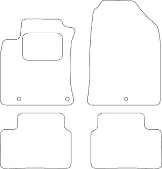 Hyundai i 20 &#039;09-&#039;10)  Automatten Naaldvilt