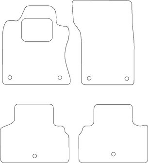 Honda Shuttle Voormat &#039;95-&#039;98) Automatten Naaldvilt 