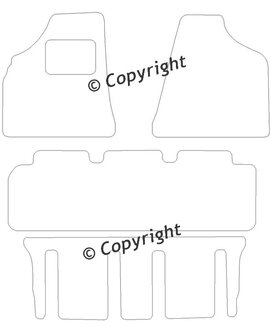 Kia Carens III 5-Persoons &#039;06-&#039;13) Automatten Naaldvilt