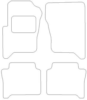 Landrover Freelander &#039;03-&#039;07) Automatten naaldvilt