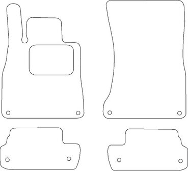 Mercedes Vito &#039;04-14 Automatten naaldvilt stoel/bank