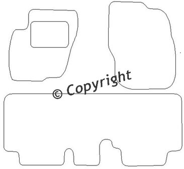 Mitsubishi Pajero Lang (Bouwjaar: &#039;00-&#039;07)  Automatten velours 