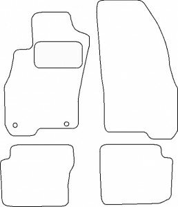 Fiat Punto IV &#039;12-&#039;15) Automatten Naaldvilt 