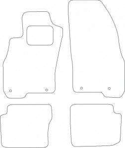 Fiat Punto V &#039;15&gt;) Automatten Naaldvilt