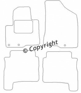 Hyundai Santa Fe 5-persoons &#039;10-&#039;12) Automatten Naaldvilt 