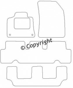 Citro&euml;n C4 Picasso 7-persoons (Bouwjaar &#039;06-&#039;13) Automatten velours 