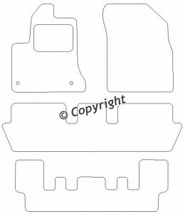 Citro&euml;n C4 Picasso 7-persoons (Bouwjaar: &#039;06-&#039;13) Automatten naaldvilt 