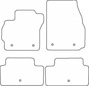 Mazda 5 5-persoons (Bouwjaar: &#039;05-&#039;10) Automatten velours