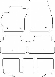 Mazda 5 7 persoons (Bouwjaar: &#039;05-&#039;10)  Automatten velours