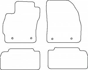 Mazda 5 5-persoons (Bouwjaar: &#039;10&gt;) Automatten naaldvilt 