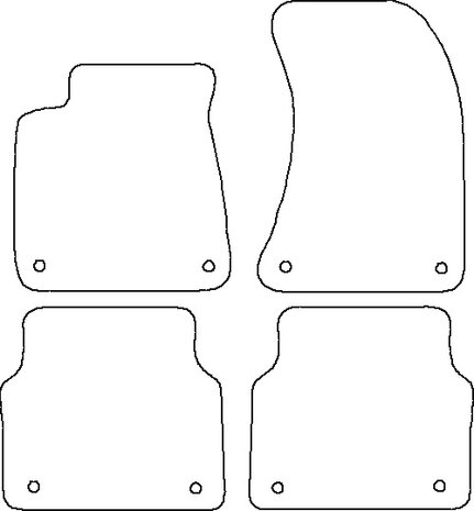 Audi A6 '04-'11 Automatten naaldvilt