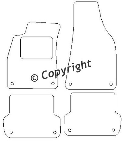 Audi 80 1992-1995 Automatten velours