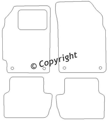 Chevrolet Matiz I '98-'01 Automatten naaldvilt