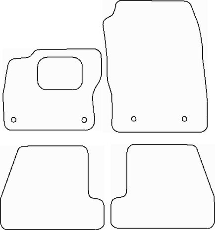 Ford Fiesta '08-'11) Automatten naaldvilt