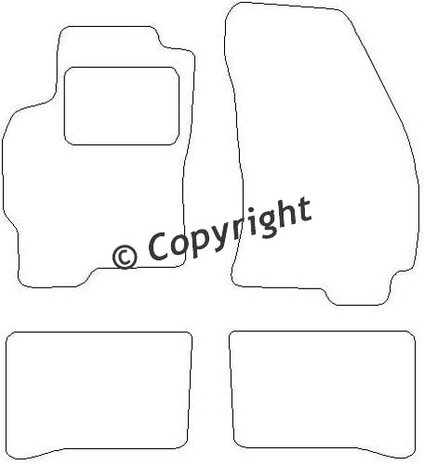 Ford Ka '08-'13) Automatten naaldvilt