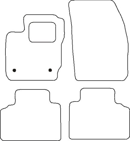 Ford Mondeo '00-'07) Automatten naaldvilt