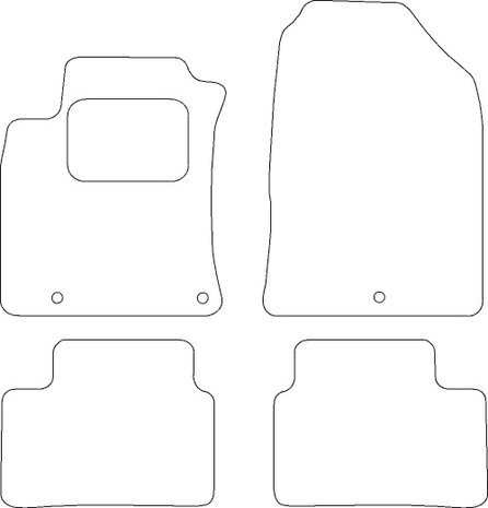 Hyundai i 20 '09-'10)  Automatten Naaldvilt