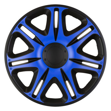 4-Delige J-Tec Wieldoppenset Nascar 14-inch zwart/blauw