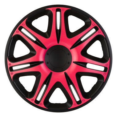 4-Delige J-Tec Wieldoppenset Nascar 15-inch zwart/roze