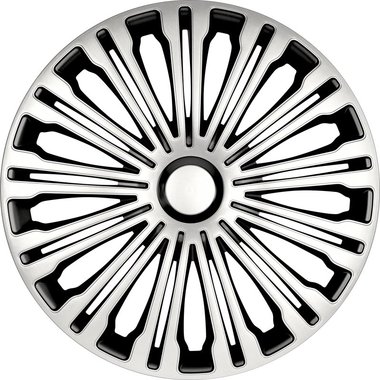 4-Delige Wieldoppenset Volante 14-inch zilver/zwart