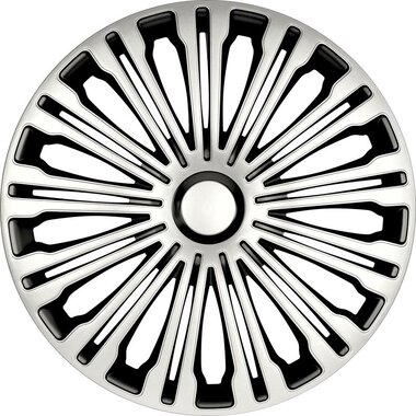 4-Delige Wieldoppenset Volante 15-inch zilver/zwart